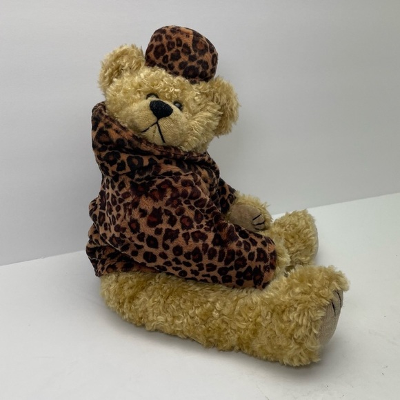 Isabella Leopard Print Jacket and Hat 13” Bear Ty 1993 - Picture 3 of 13